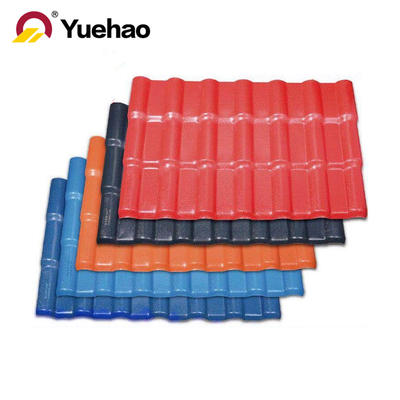 red Spanish type ASA synthetic resin roofing tiles for wholesales from foshan factory